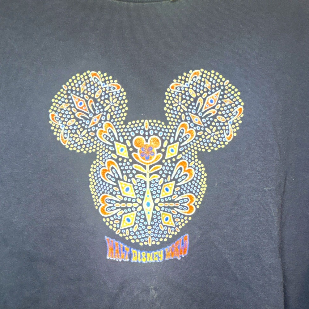 VTG Walt Disney World Women's Mickey Mouse Graphic Navy long sleeve L